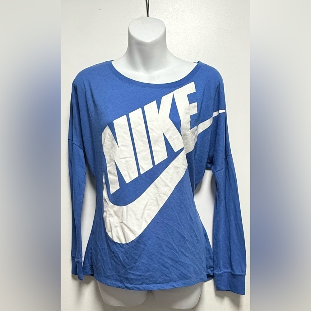 Nike Women's Blue Long Sleeve Top Size M - Picture 2 of 6